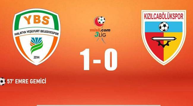 Yeşilyurt Belediyespor Durdurulamıyor 1-0