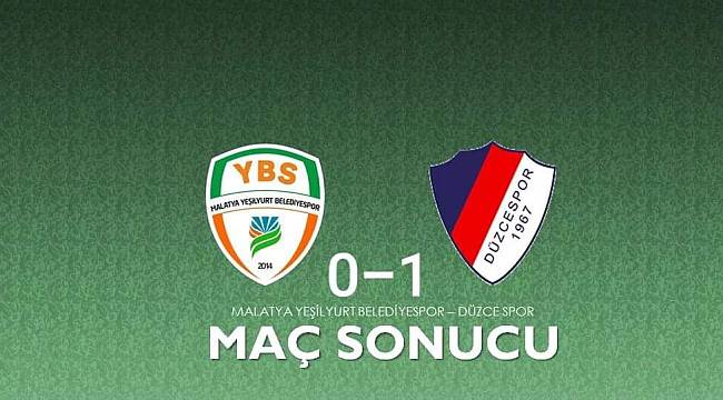 Yeşilyurt Belediyespor Lidere Kaybetti 0-1