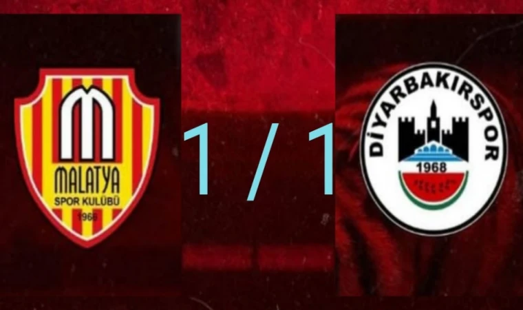 Malatyaspor Diyarbakırspor ile Berabere Kaldı