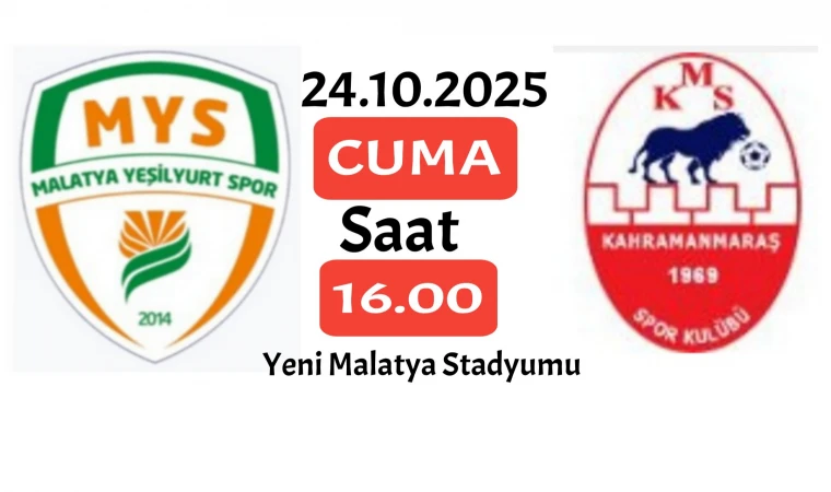 M.Yeşilyurtspor-Kahramanmaraş Maçı Cuma Günü