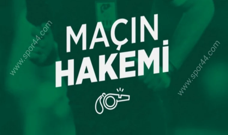 Maçın Hakemi Belli Oldu