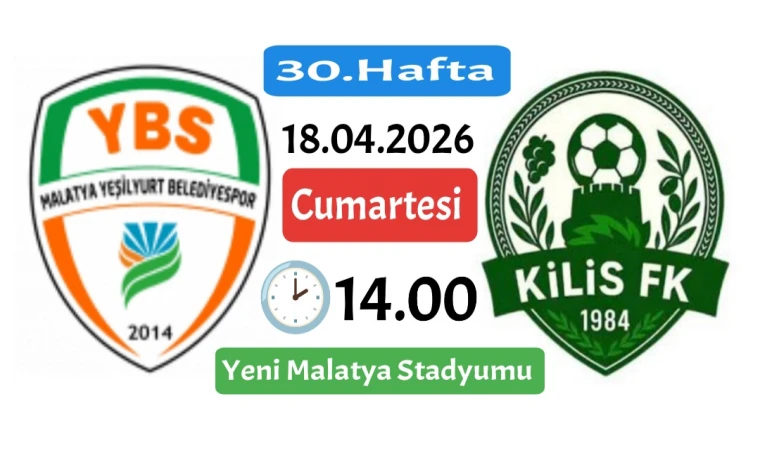 Malatya Yeşilyurtspor Kilis'i Bekliyor