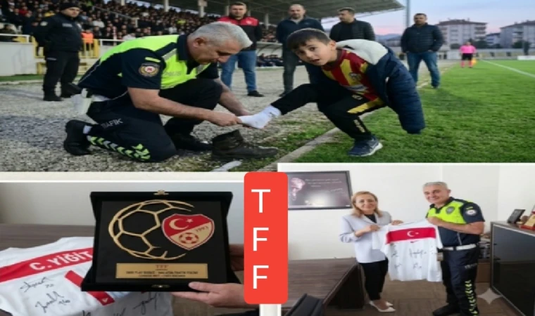 Polis Memuru Yiğit'e TFF'den Anlamlı Ödül