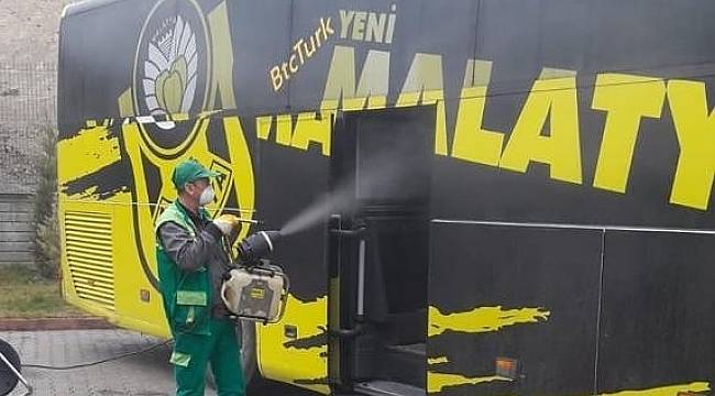 Takım Otobüsü Dezenfekte Edildi