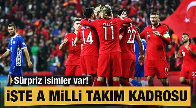 A Milli Kadrosu Açıklandı