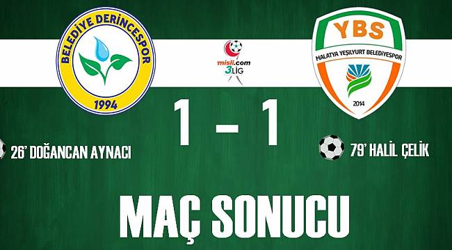 Yeşilyurt Belediyespor'u Çelik Kurtardı 1-1