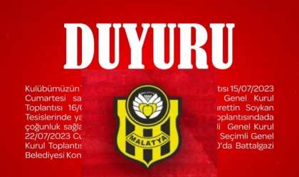 Yeni Malatyaspor'da Olağanüstü Kongre Kararı