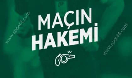 Maçın Hakemi Belli Oldu