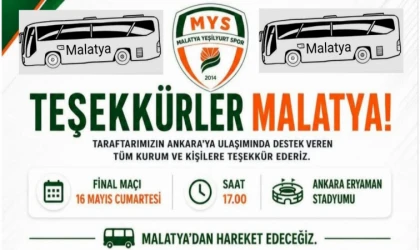 Maça Otobüs Tahsis Eden Kurum ve Kişilere Teşekkür Edildi