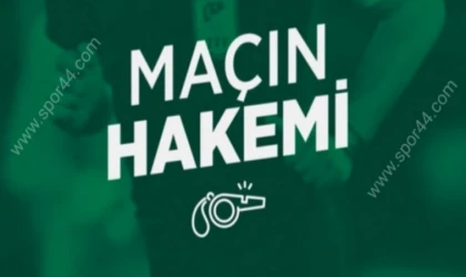 Maçın Hakemi Belli Oldu