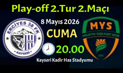Play-off 2.Tur Rövanş Maçı Cuma Günü