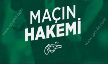 Maçın Hakemi Belli Oldu